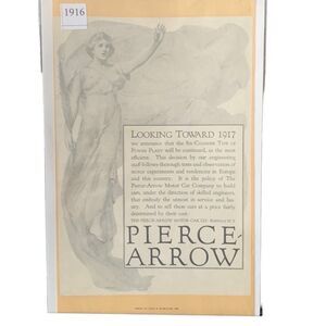 Vintage 1916 Pierce Arrow Looking Toward 1917 Ad Advertisement